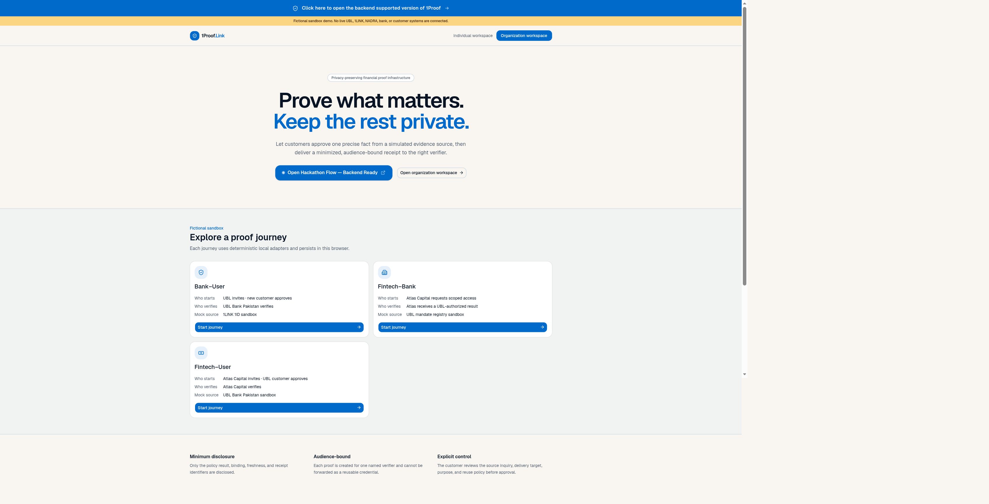 1Proof.link preview